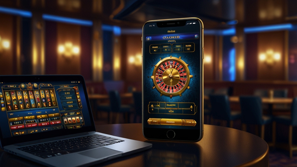 Casino en ligne affiché sur mobile et ordinateur après connexion
