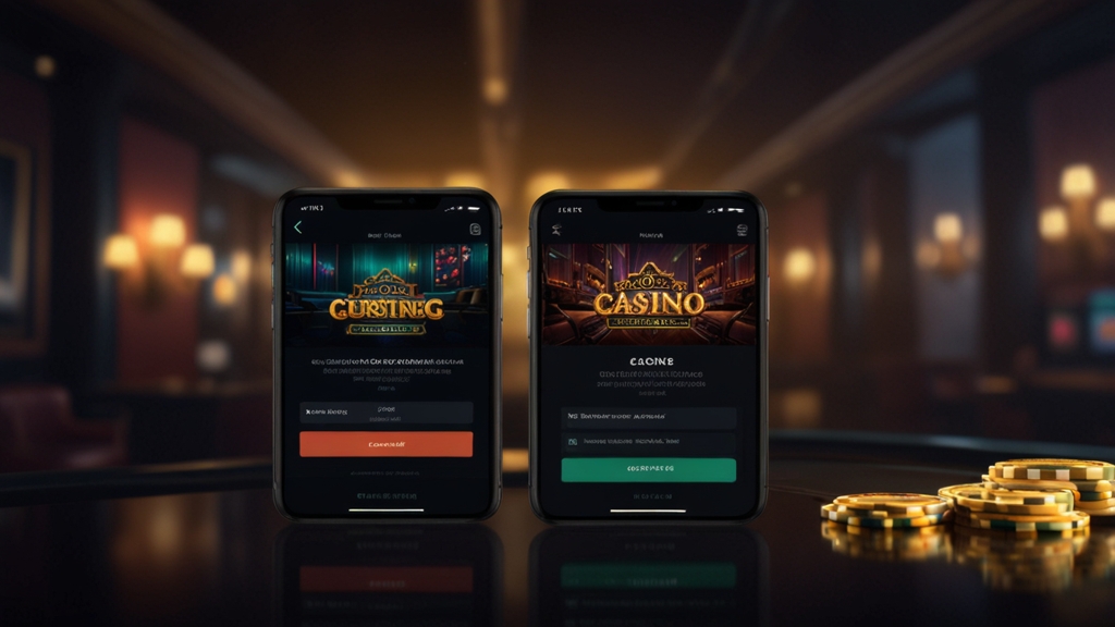 Deux champs promotionnels comparés sur une interface de casino sombre