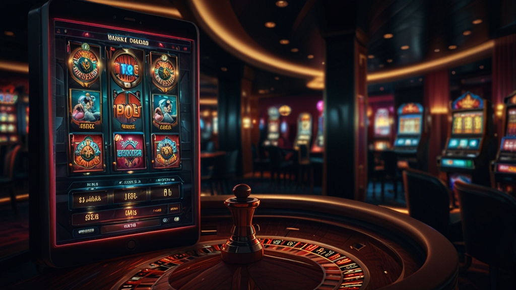 Interface mobile de casino et paris avec sections visibles sur un smartphone
