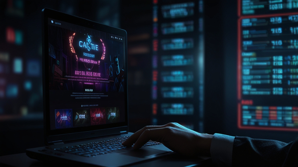 Joueur saisissant un code promo sur une interface de casino sombre